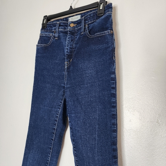 Madewell Curvy High Rise Skinny Dark Medium Wash Denim Womens Preppy Summer - Picture 3 of 13